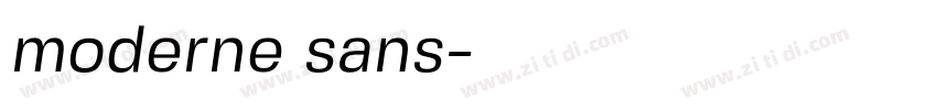 moderne sans字体转换